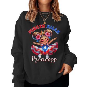 Puerto Rican Princess Puerto Rico Hispanic Heritage Girls Women Sweatshirt | Seseable UK