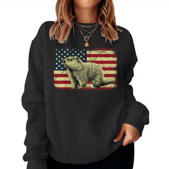 Punxsy Phil American Flag Groundhog Day For Women Women Sweatshirt - Thegiftio