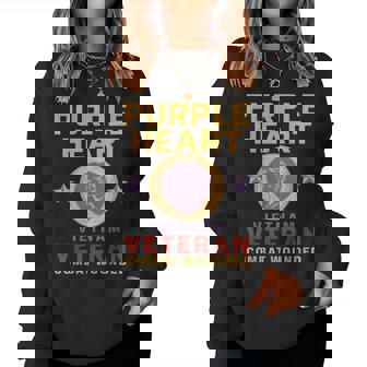 Purple Heart Vietnam Veteran Combat Veterans Day Women Women Sweatshirt | Mazezy