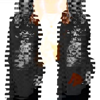 Raccoon Drinking Iced Coffee Animal Meme Women Women Sweatshirt - Monsterry