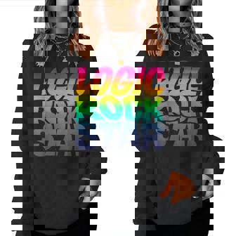 Rainbow Gradient Typography レディーススウェットシャツ - Kawaiitshirt