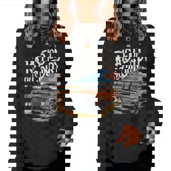 Raised On 90S Country Music Cowgirl Cowboy Women Sweatshirt - Monsterry