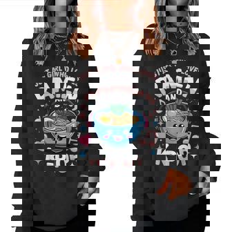 Ramen Kpop Just A Girl Who Loves Ramen And K-Pop K Pop Girl Women Sweatshirt | Seseable UK