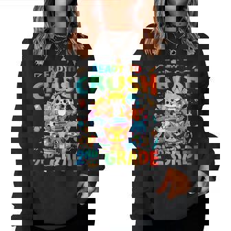 Ready To Crush 2Nd Grade Back Tochool 2Nd Grade Cat Kitten レディーススウェットシャツ - Kawaiitshirt