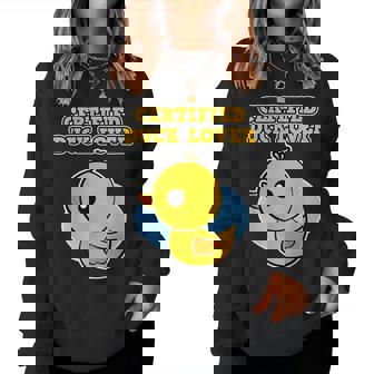 Regalo De Pato Para Y Los Hombres Certified Duck Lover Sudadera Mujer - Regaloses