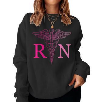 Registered Nurse Appreciation Pink Rn Nursing Tie Dye Nurse Women Sweatshirt - Thegiftio UK
