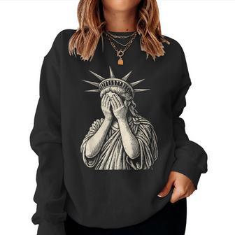 Resist Crying Statue Of Liberty Protest Equality Women Women Sweatshirt - Thegiftio