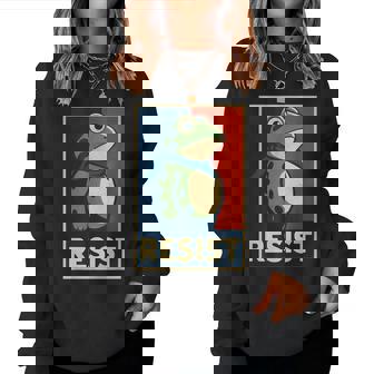 Resist Frog Portland Frog Protest For Women Women Sweatshirt | Mazezy