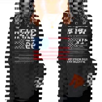 Retired 2026 Decoration Usa Dad Grandpa Retirement Women Sweatshirt - Monsterry