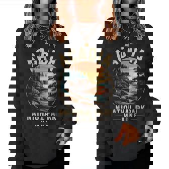 Retro Acadia National Park Maine Est 1916 Hiking Women Sweatshirt - Thegiftio