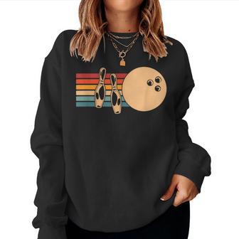 Retro Bolos Pinos Boliche Chuza -Intage Bowling Sudadera Mujer - Regaloses