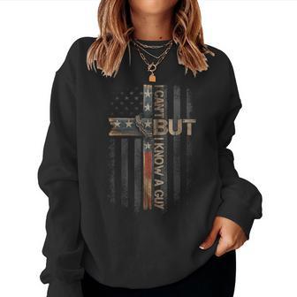 Retro I Can't But I Know A Guy Christian Faith Believer Women Sweatshirt | Seseable UK