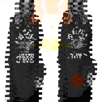 Retro Engine Quote Fall Guy Vintage Stunts Wings Car Women Sweatshirt | Seseable FR