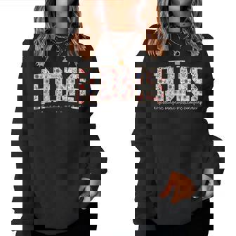 Retro Floral Rdms Registered Diagnostic Medical Sonographer Women Sweatshirt | Seseable UK