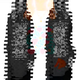 Retro Fruit Of The Spirit Strawberry Bible Verse Christian Women Sweatshirt - Monsterry