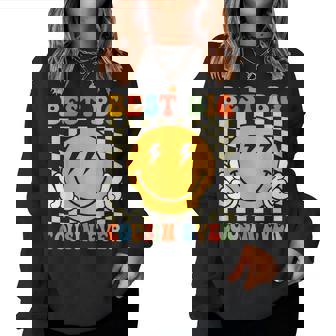 Retro Groovy Best Big Cousin Ever Girls Boys Women Sweatshirt - Thegiftio