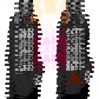 Retro Kane First Name Personalized Kane Groovy Vintage Women Sweatshirt - Monsterry