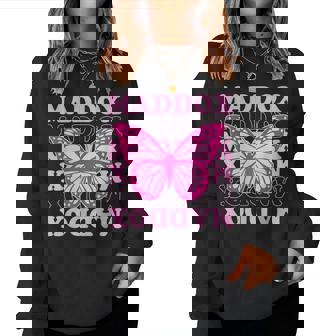 Retro Maddox First Name Personalized Maddox Groovy Vintage Women Sweatshirt - Monsterry