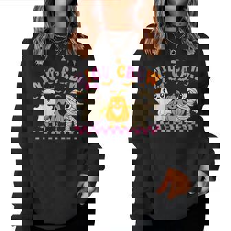 Retro Nicu Crew Cute Ghost Mummy Pumpkin Icu Nurse Halloween Women Sweatshirt | Seseable CA