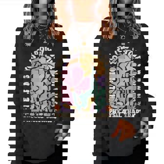 Retro Physical Therapy Boho Flowers Pediatric Pt Graduation Women Sweatshirt - Thegiftio