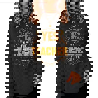 Retro Profession I'm The Teacher レディーススウェットシャツ - Kawaiitshirt