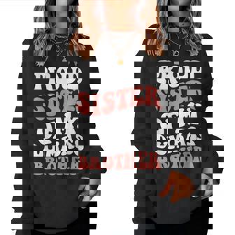 Retro Proud Sister Of My Dumbass Brother Siblings Women Sweatshirt - Monsterry