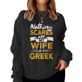 Rien Ne Me Fait Peur Ma Est Grecque Drôle Grèce Humour Sweat-shirt pour femme - Cadeauxyz