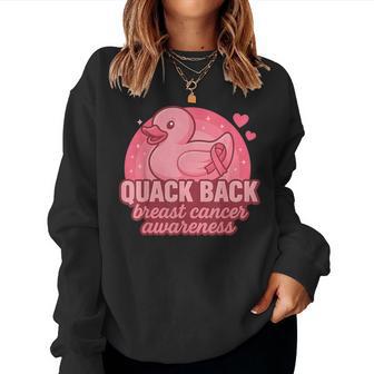 Rubber Duck Breast Cancer Awareness Month Rubber Ducky Women Women Sweatshirt - Thegiftio UK
