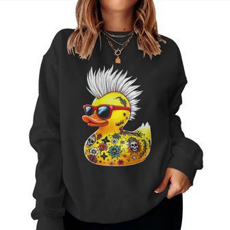 Rubber Duck Punk Rock Mohawk Rocker Bébé Garçon Sweat-shirt pour femme - Cadeauxyz