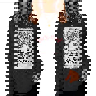 San Francisco Retro Baseball Messy Bun Girl Met At Game Day Women Sweatshirt - Thegiftio