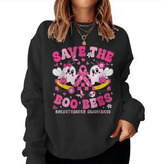 Save The Boo Ghost Bees Breast Cancer Awareness Men Women Sweatshirt - Thegiftio