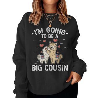 Seré Un Primo Grande Bebé Anuncio Llama Sudadera Mujer - Regaloses