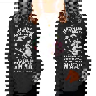 My Shadow Has Four Legs And A Tail Flower Women Sweatshirt | Mazezy