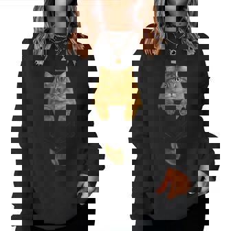 Siberian Cat Pocket Cat Mom Cat Dad Cat Lover Women Sweatshirt | Seseable FR