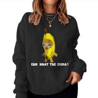 Sigma Banana Cat Costume Cat Meme Memes Internet Memes Women Women Sweatshirt - Thegiftio UK