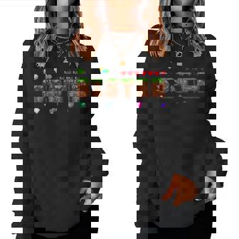 Sister Of The Birthday Boy Pixel Game Party Matching Family Women Sweatshirt | Seseable UK