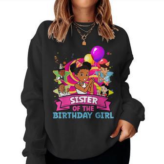Sister Of Birthday Girl Gracie Pink Doll Family Decorations Women Sweatshirt - Thegiftio UK