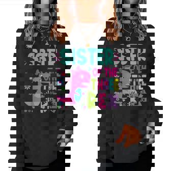 Sister Of The Three Rex Birthday Dinosaur Family Matching Women Sweatshirt - Thegiftio