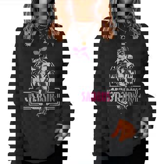 Sistersaurus Dinosaur Sister Saurus Family Matching Women Sweatshirt | Mazezy