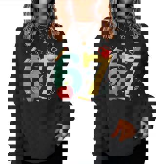 Six Seven 67 Teacher School Meme Vibes Women Sweatshirt | Seseable FR