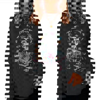 Skeleton Tequila Mexico Dia De Los Muertos Mexican Men Women Sweatshirt - Monsterry