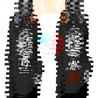 Skierki Équipe Usa 2026Ki Drapeau Américain Ski Sweat-shirt pour femme - Cadeauxyz