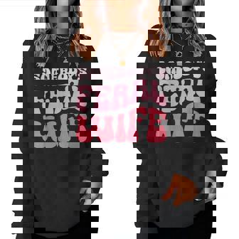 Somebody's Feral Wife Groovy Wife Married Women Sweatshirt - Thegiftio