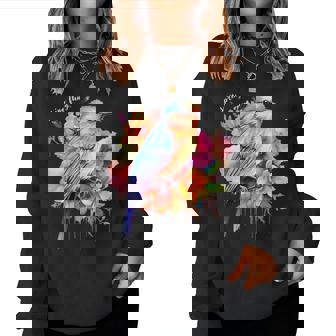 Spring Fling Floral Bird Spring Flowers Women Sweatshirt - Thegiftio