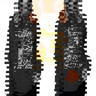 Stepping Into My 53Rd Birthday Black Queen Bday Women Sweatshirt | Seseable CA