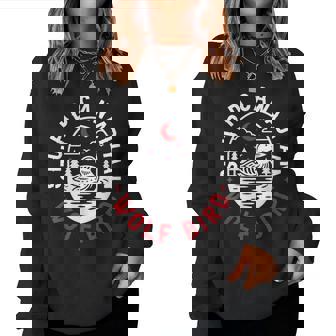 Stupid Canadian Wolf Bird Sarcastic Loon Bird Women Sweatshirt - Thegiftio