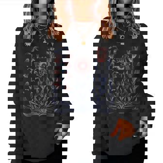 Subtle Boho Flowers Anti Trump Kamala Harris Voter Women Sweatshirt | Seseable CA