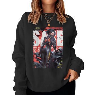 Supersport Bike Superbike Pin-Up Girl Racing Motorcycle Women Sweatshirt - Thegiftio