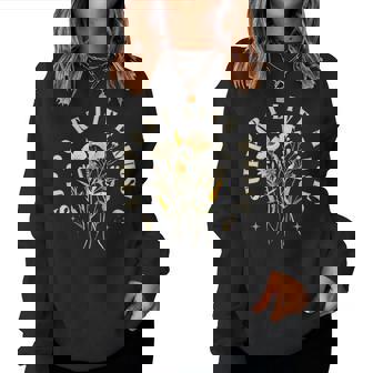 Support Live Music Floral Music Teacher Musician Band Lover Women Sweatshirt - Monsterry