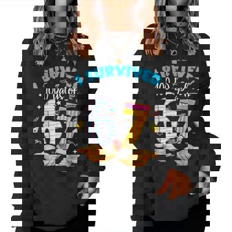 I Survived 100 Days Of 67 100Th Day School Teacher Student Women Sweatshirt | Mazezy